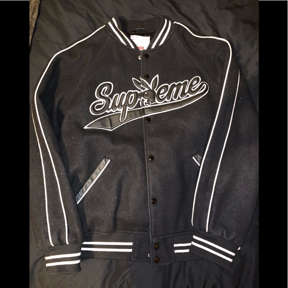 Very RARE Supreme x Playboy Wool Bomber Jacket